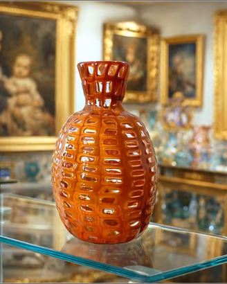 VENINI - Vaso OCCHI Tobia Scarpa - RED - Murano 98