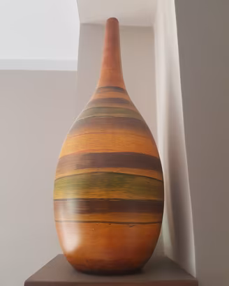 vaso legno decorativo