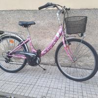 bicicletta rosa da donna
