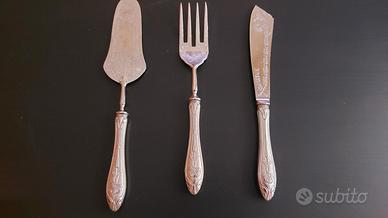 Posate per pesce argento 800