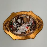 Quadro stile barocco con cornice dorata 57x40