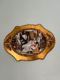 Quadro stile barocco con cornice dorata 57x40