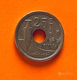 Moneta da 25 Pesetas 1997 – "Melilla"