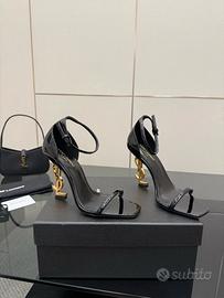 Scarpe con tacco e logo Yves Saint Laurent,39