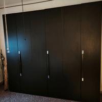 Armadio e cassettiera in laminato color ebano