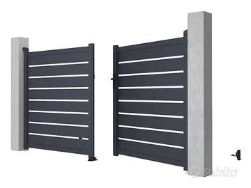 Cancello a due ante in allumino