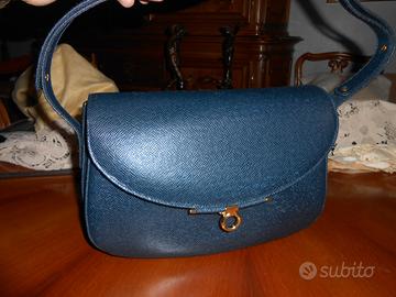 Borsa donna in pelle blu
