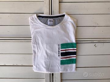 Tshirt Uomo Zara Tg. S Bianco Cotone