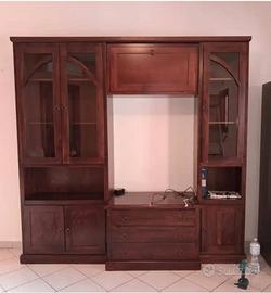 Mobile TV in legno massello