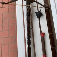 Replica Balestra antica con manico lavorato