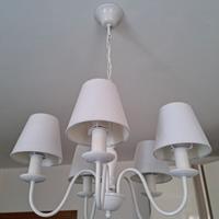 Lampadario a sospensione e coppia di lampade