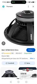 woofer 18 b&c coppia
