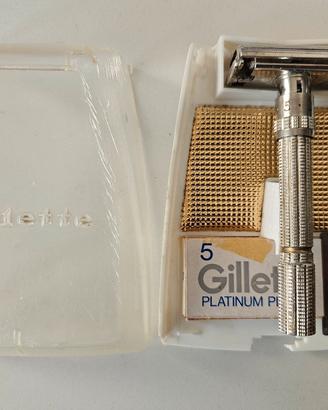 Set vintage rasoio Gillette Slim Adjustable (1963)