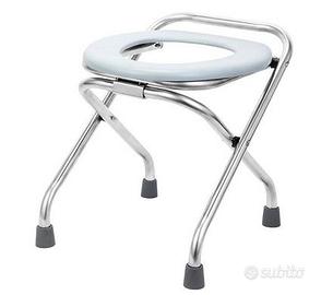 monshop Sedia da Toilette Pieghevole, Sedia WC Po