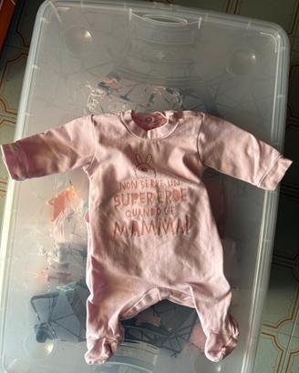 Tutina intera neonata rosa