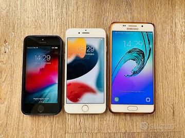 3 CELLULARI: IPHONE 5s, IPHONE 7 e SAMSUNG A5