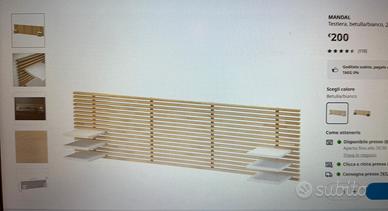 Mandal testiera letto ikea