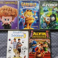 5 DVD cartoni animati/film per bambini