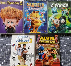 5 DVD cartoni animati/film per bambini
