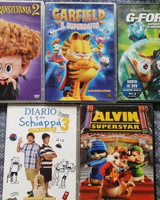 5 DVD cartoni animati/film per bambini