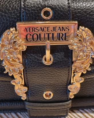 borsa con tracolla e manico catena Versace