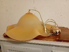 Lampadario da cucina rotondo in vetro di Murano