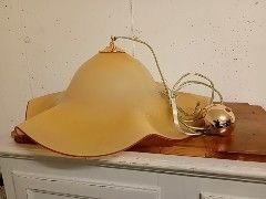 Lampadario da cucina rotondo in vetro di Murano