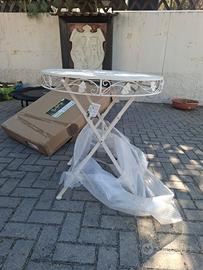 Tavolino da giardino pieghevole stile shabby