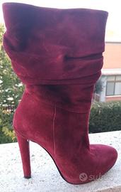 Stivaletto pelle bordeaux