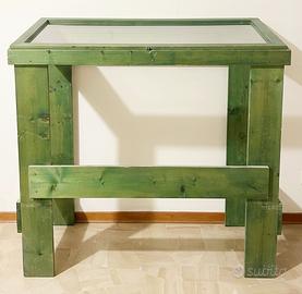 Vetrinetta in legno con coperchio apribile