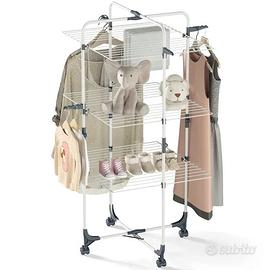 Stendibiancheria con ruote bianco