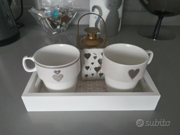 Set tazze da the + lanterna