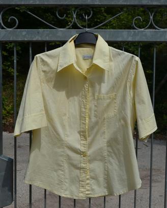 Camicia in lino gialla