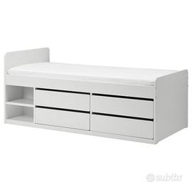 SLÄKT IKEA letto contenitore bianco