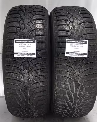 2 PNEUMATICI USATI 195/50R16 88H WRD4 NOKIAN GOMME