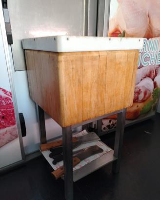 ceppo macelleria professionale completo cavalletto