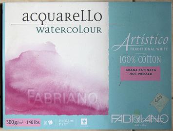 Fabriano artistico grana satinata 23x30,5cm 300gr