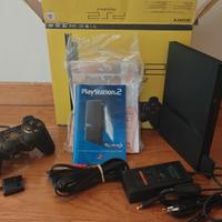 PS2 Slim Originale con Scatola manuali e accessori