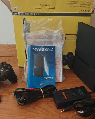PS2 Slim Originale con Scatola manuali e accessori