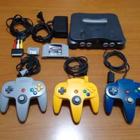 Nintendo 64 + 3 Controller + Memory Card