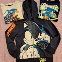 Felpa+2 maglie Sonic bambino 👦 