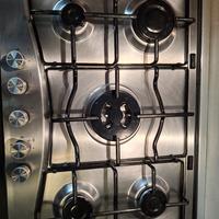 piano cottura a gas 5 fuochi hotpoint 