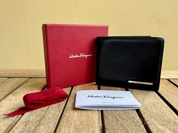 Portafoglio Salvatore Ferragamo pelle vitello nera