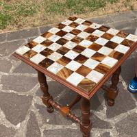 Tavolo scacchiera in marmo anni  70