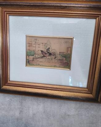 Quadro dipinto a mano su foglia oro (Malavoglia)