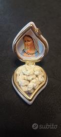 Rosario Medjugorje bianco con cuore
