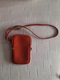 Portacellulari in pelle arancione