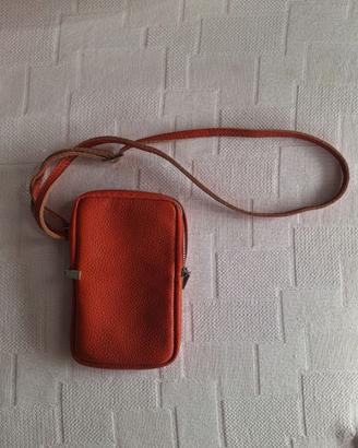 Portacellulari in pelle arancione