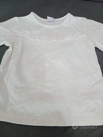 t-shirt bambina 30 mesi Ativo bianca  2 anni 