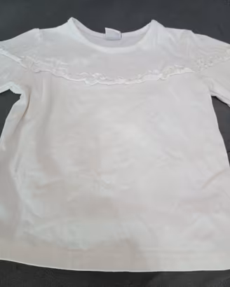 t-shirt bambina 30 mesi Ativo bianca  2 anni 